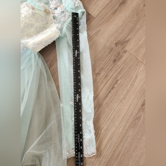 Mint Green Costumes Toast ball gown Banquet wedding Bridal fairy dress gown - Picture 9 of 12